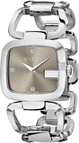 Gucci G Gucci Brown Dial Silver Steel Strap Watch For Women - YA125401 Buy Now By Gucci