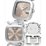 Gucci G Gucci Brown Dial Silver Steel Strap Watch For Women - YA125401 Buy Now By Gucci
