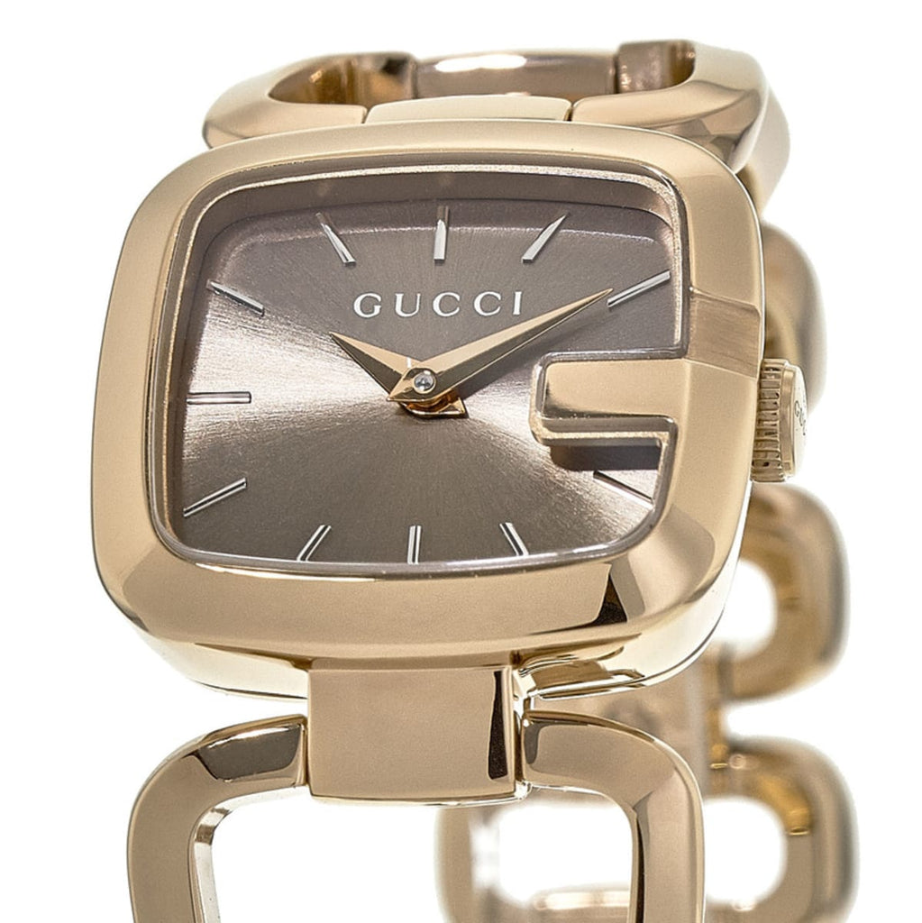 Gucci G Gucci Sunbrushed Brown Dial Rose Gold Steel Strap Watch For Women - YA125511 Buy Now By Gucci