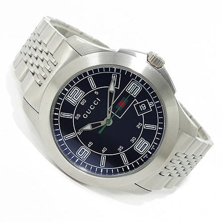 Gucci G Timeless Black Dial Silver Steel Strap Watch For Men - YA126201 Buy Now By Gucci