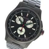 Gucci G-Timeless Chronograph Black Dial Black Steel Strap Watch For Men - YA126268 Buy Now By Gucci