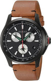Gucci G-Timeless Chronograph Black Dial Brown Leather Strap Watch For Men - YA126271 Buy Now By Gucci