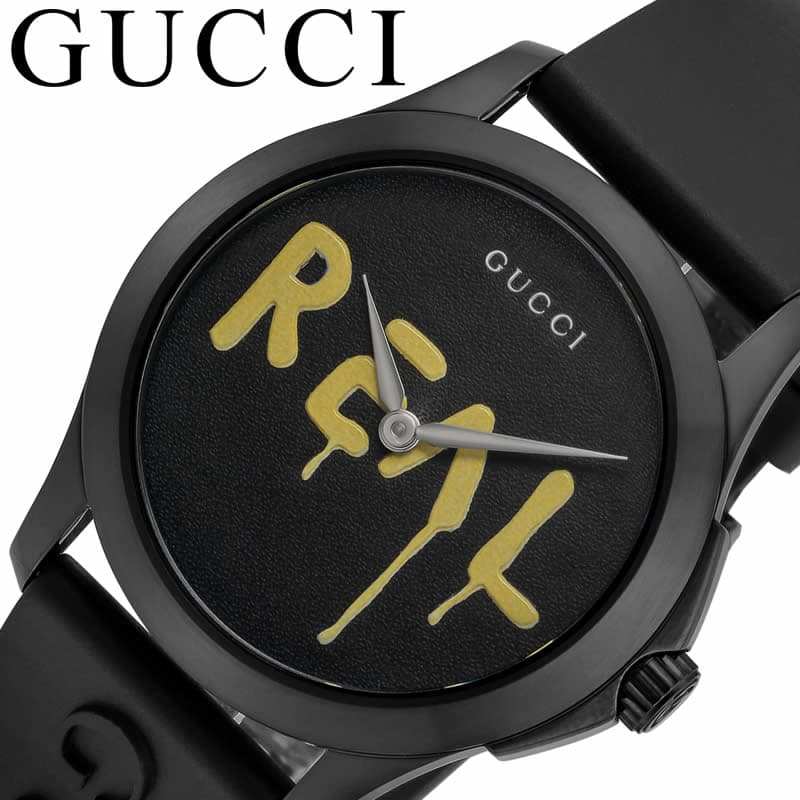 Gucci G Timeless Ghost Black Dial Black Rubber Strap Unisex Watch - YA1264017 Buy Now By Gucci