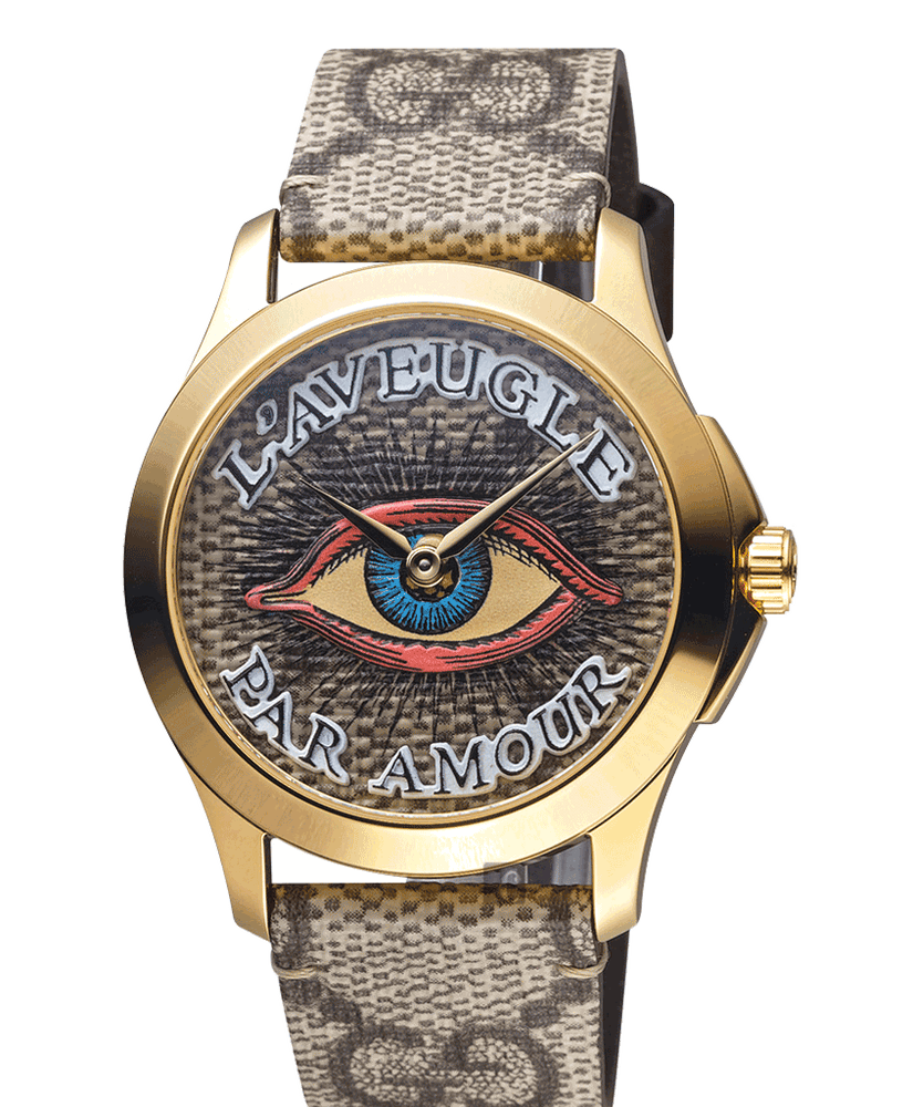 Gucci G Timeless Eye Beige Dial Beige Leather Strap Watch For Men - YA1264022 Buy Now By Gucci