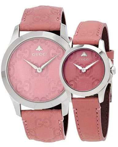 Gucci G Timeless Quartz Candy Pink Dial Pink Leather Strap Watch For Women - YA1264030 Buy Now By Gucci