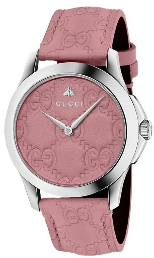 Gucci G Timeless Quartz Candy Pink Dial Pink Leather Strap Watch For Women - YA1264030 Buy Now By Gucci