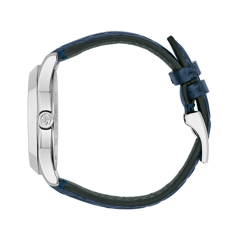 Gucci G Timeless Quartz Blue Dial Blue Leather Strap Watch For Men - YA1264032 Buy Now By Gucci