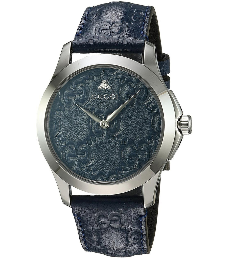 Gucci G Timeless Quartz Blue Dial Blue Leather Strap Watch For Men - YA1264032 Buy Now By Gucci