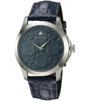 Gucci G Timeless Quartz Blue Dial Blue Leather Strap Watch For Men - YA1264032 Buy Now By Gucci