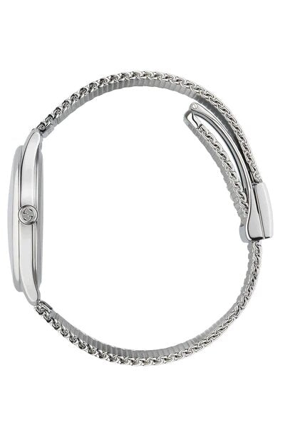 Gucci G-Timeless Mother of Pearl Dial Silver Mesh Bracelet Watch For Women - YA1264040 Buy Now By Gucci