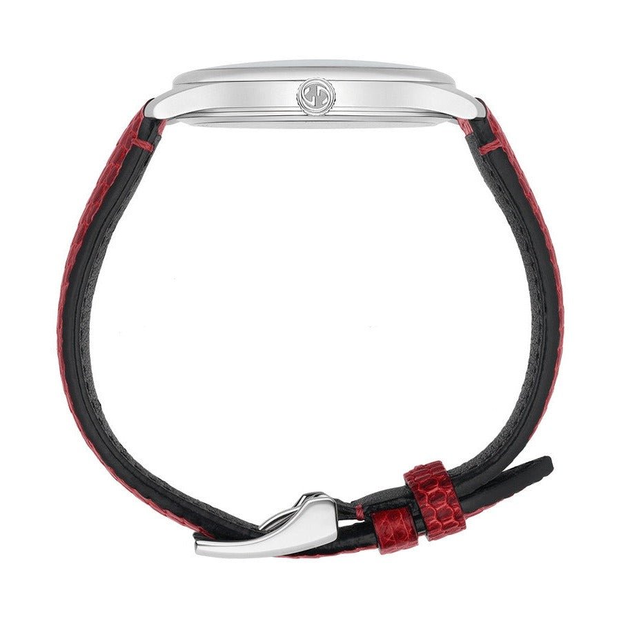 Gucci G-Timeless Mother of Pearl Red Dial Red Leather Strap Watch For Women - YA1264041 Buy Now By Gucci