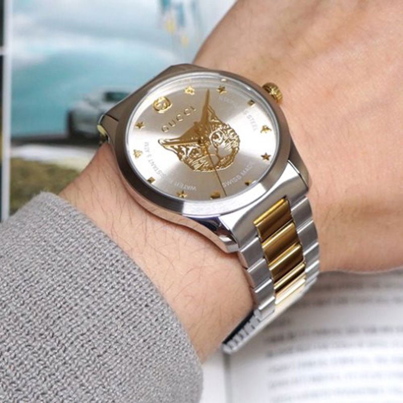 Gucci G Timeless Silver Dial Two Tone Steel Strap Watch For Women - YA1264074 Buy Now By Gucci