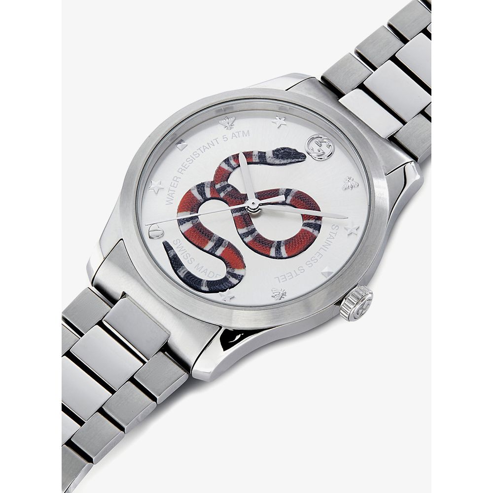 Gucci G Timeless Silver Dial Silver Steel Strap Watch For Women - YA1264076 Buy Now By Gucci