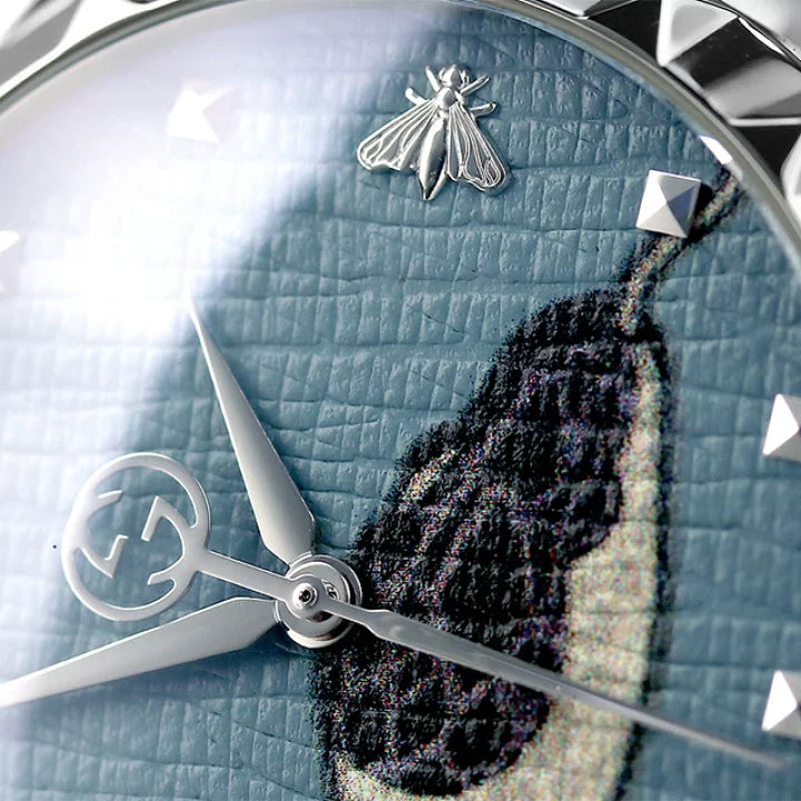 Gucci G Timeless Quartz Blue Dial Blue Leather Strap Watch For Men - YA1264080 Buy Now By Gucci