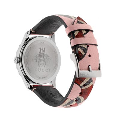 Gucci G Timeless Pink Dial Pink Leather Strap Watch For Women - YA1264083 Buy Now By Gucci