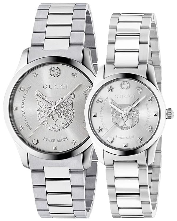 Gucci G Timeless Quartz Silver Dial Silver Steel Strap Watch For Women - YA126595 Buy Now By Gucci