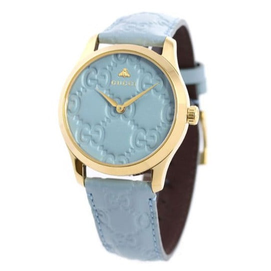 Gucci G Timeless Quartz Blue Dial Blue Leather Strap Watch For Men - YA1264097 Buy Now By Gucci