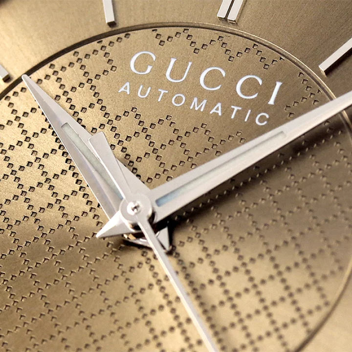 Gucci G Timeless Automatic Brown Dial Silver Steel Strap Watch For Women - YA126431A Buy Now By Gucci