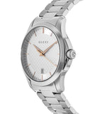 Gucci G Timeless Silver Dial Silver Steel Strap Unisex Watch - YA126442 Buy Now By Gucci