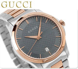 Gucci G Timeless Grey Dial Two Tone Steel Strap Watch For Men - YA126446 Buy Now By Gucci