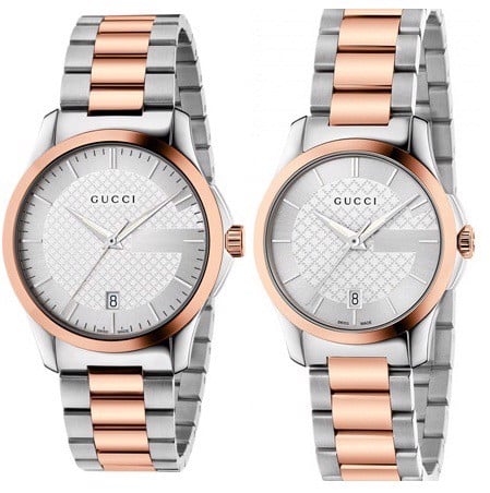 Gucci G Timeless Silver Dial Two Tone Steel Strap Watch For Men - YA126447 Buy Now By Gucci