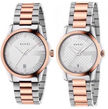 Gucci G Timeless Silver Dial Two Tone Steel Strap Watch For Women - YA126528 Buy Now By Gucci