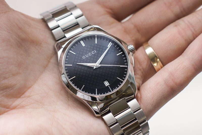 Gucci G Timeless Black Dial Silver Steel Strap Unisex Watch - YA126457 Buy Now By Gucci