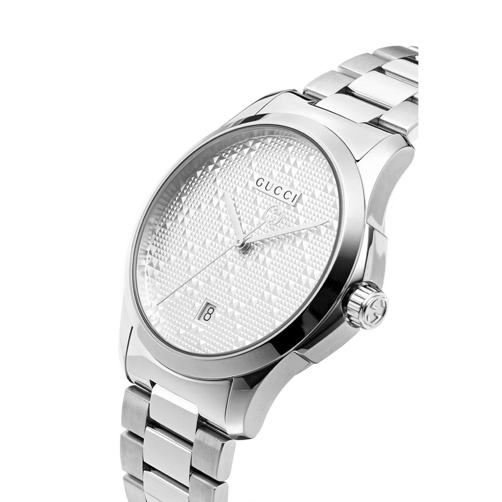 Gucci G Timeless Silver Dial Silver Steel Strap Watch For Women - YA126551 Buy Now By Gucci