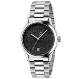 Gucci G Timeless Black Dial Silver Steel Strap Watch For Men - YA126460 Buy Now By Gucci