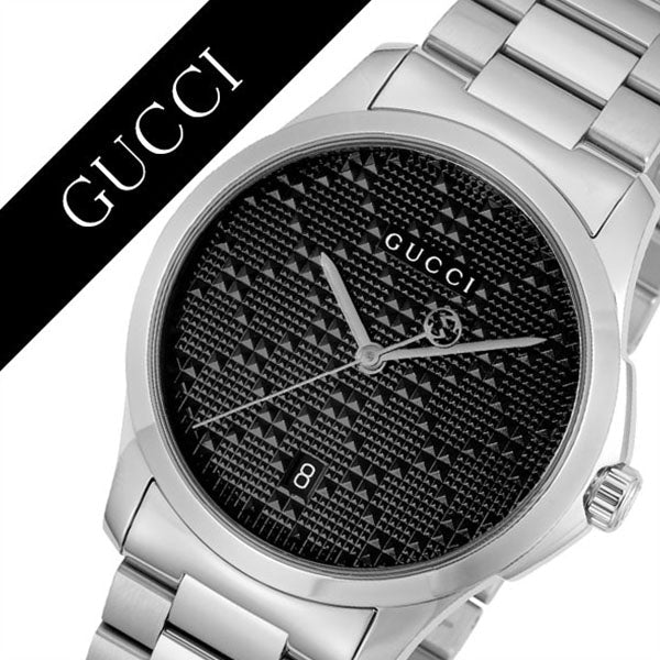 Gucci G Timeless Black Dial Silver Steel Strap Watch For Men - YA126460 Buy Now By Gucci
