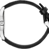 Gucci G Timeless Automatic Silver Dial Black Leather Strap Unisex Watch - YA126468 Buy Now By Gucci