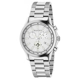Gucci G Timeless Chronograph White Dial Silver Steel Strap Watch For Men - YA126472 Buy Now By Gucci