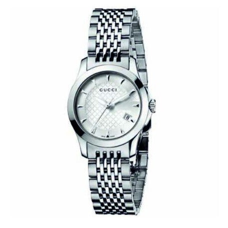 Gucci G Timeless Silver Dial Silver Steel Strap Watch For Women - YA126501 Buy Now By Gucci