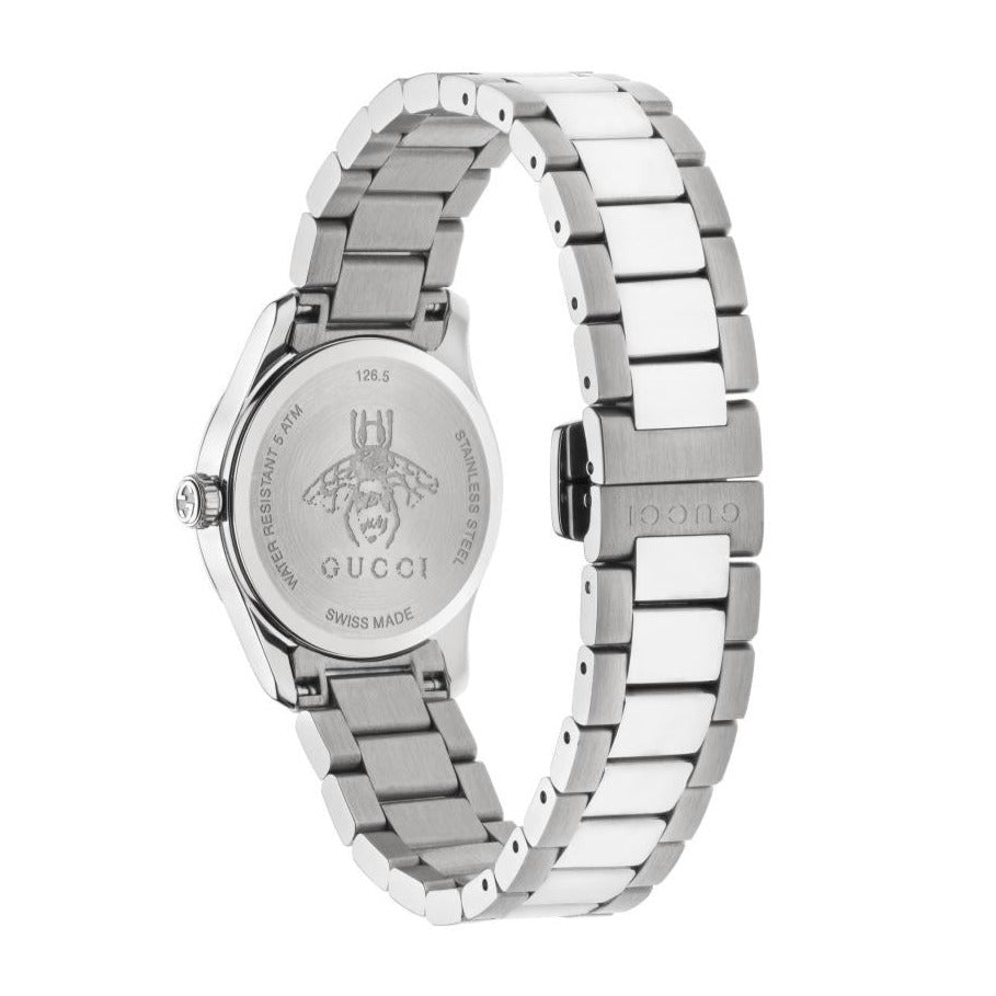 Gucci G Timeless Brown Dial Silver Steel Strap Watch For Men - YA126248 Buy Now By Gucci