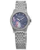 Gucci G Timeless Diamonds Mother of Pearl Black Dial Silver Mesh Bracelet Watch For Women - YA126507 Buy Now By Gucci