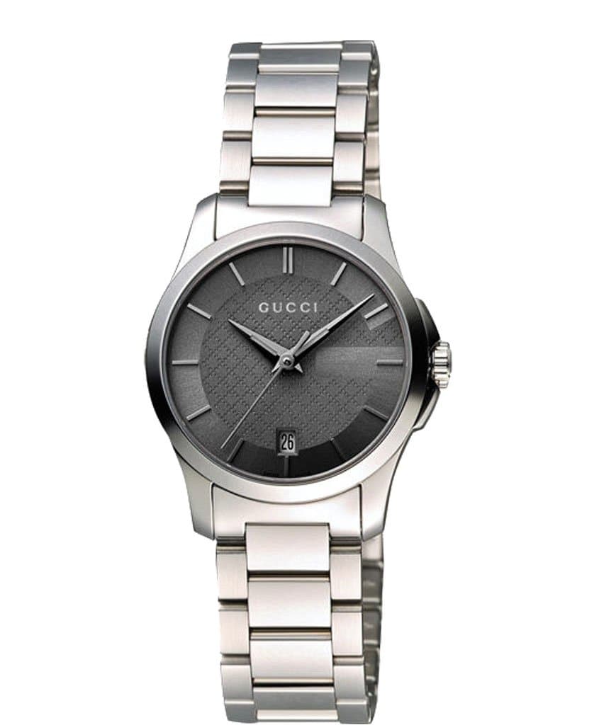 Gucci G Timeless Grey Dial Silver Steel Strap Watch For Women - YA126522 Buy Now By Gucci
