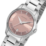 Gucci G Timeless Pink Dial Silver Steel Strap Watch For Women - YA126524 Buy Now By Gucci