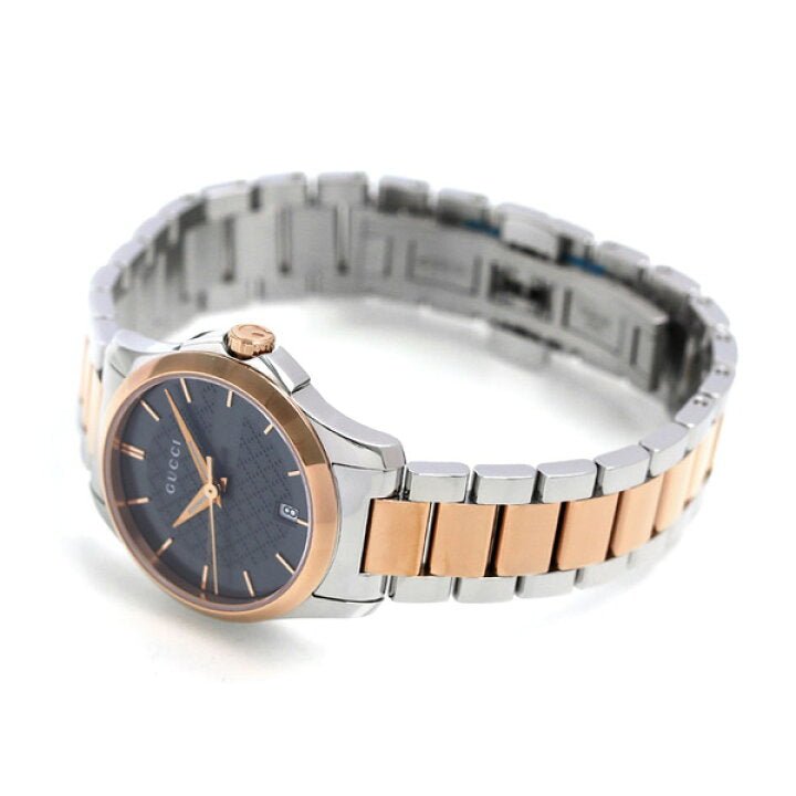 Gucci G Timeless Grey Dial Two Tone Steel Strap Watch For Women - YA126527 Buy Now By Gucci