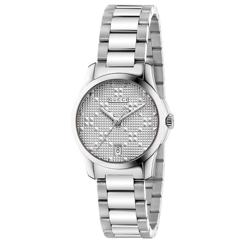 Gucci G Timeless Quartz Silver Dial Silver Steel Strap Watch For Women - YA126551 Buy Now By Gucci