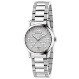 Gucci G Timeless Quartz Silver Dial Silver Steel Strap Watch For Women - YA126551 Buy Now By Gucci