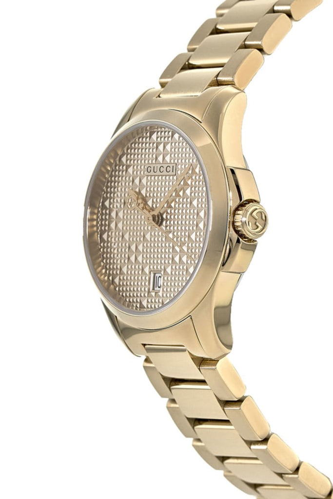 Gucci G Timeless Gold Dial Gold Steel Strap Watch For Women - YA126553 Buy Now By Gucci