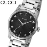 Gucci G Timeless Black Dial Silver Steel Strap Watch For Women - YA126573A Buy Now By Gucci