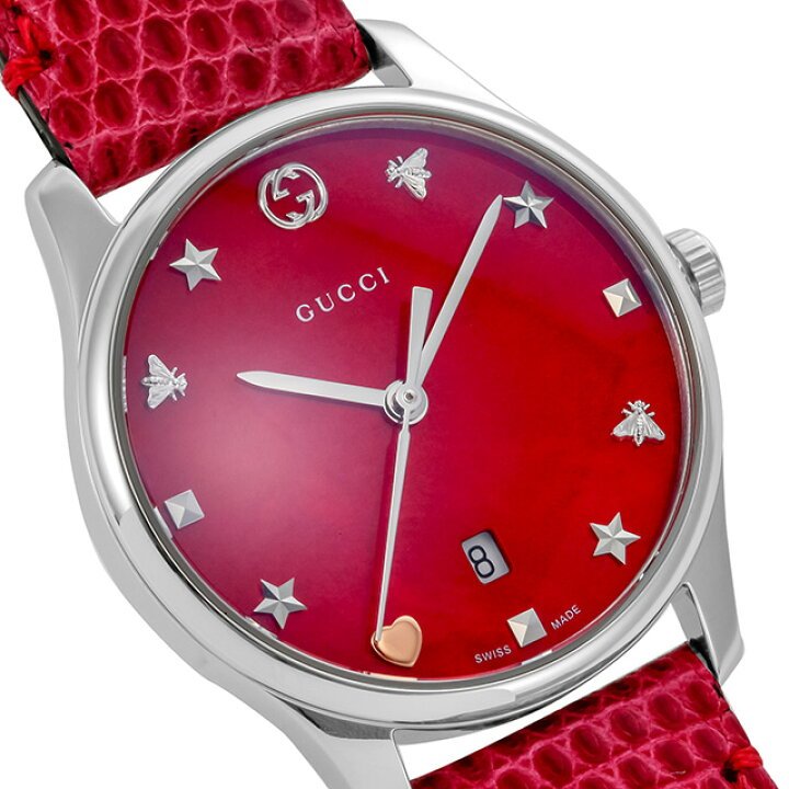 Gucci G-Timeless Cherry Red Mother of Pearl Dial 27mm Watch For Women - YA126584 Buy Now By Gucci