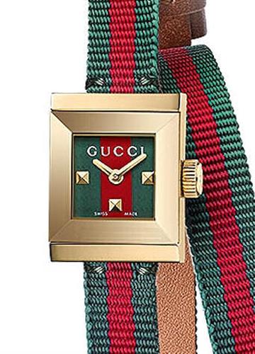 Gucci G-Frame Multicolored Dial Two Tone Nylon Strap Watch For Women - YA128527 Buy Now By Gucci