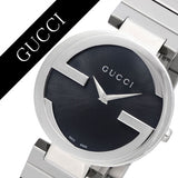 Gucci G Interlocking Black Dial Silver Steel Strap Watch For Women - YA133307 Buy Now By Gucci