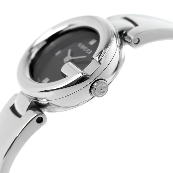 Gucci Guccisima Quartz Black Dial Silver Steel Strap Watch For Women - YA134501 Buy Now By Gucci