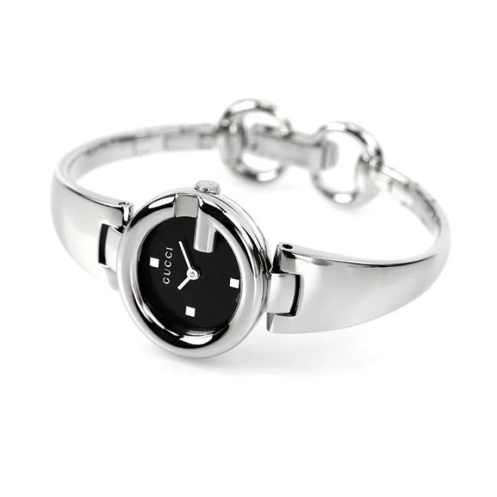 Gucci Guccisima Quartz Black Dial Silver Steel Strap Watch For Women - YA134501 Buy Now By Gucci