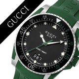 Gucci Dive Black Dial Green Rubber Strap Watch For Men - YA136310 Buy Now By Gucci