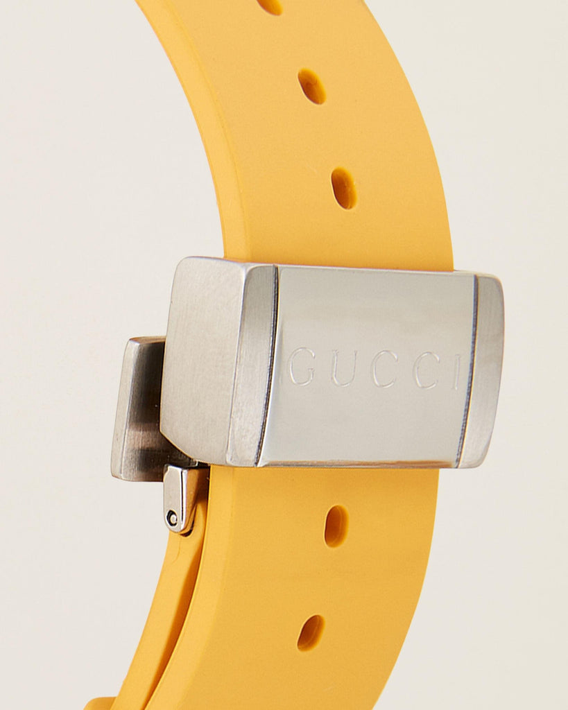 Gucci Dive Tiger Yellow Dial Yellow Rubber Strap Watch For Men - YA136317 Buy Now By Gucci