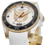 Gucci Dive Quartz White Dial White Rubber Strap Unisex Watch - YA136322 Buy Now By Gucci